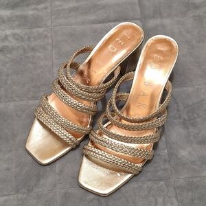 NWT Ted Baker Gold Strappy Shoes